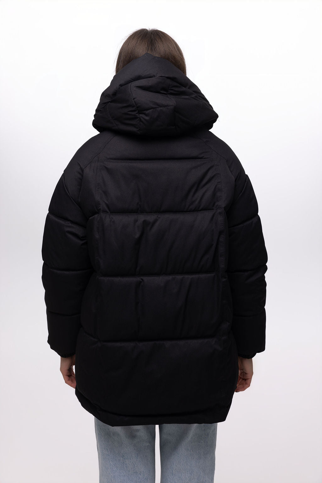 Куртка puffer подовжена чорна
