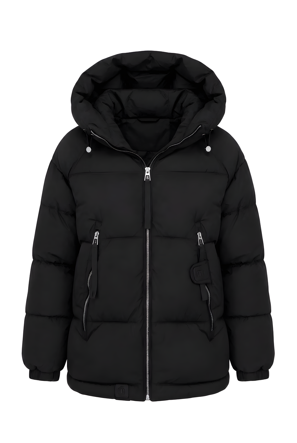 Куртка puffer подовжена чорна